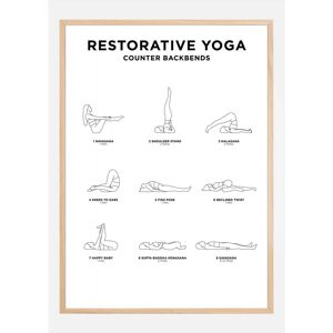 Bildverkstad Restorative Yoga - White Poster (70x100 cm)