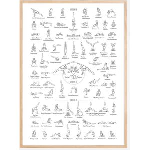 Bildverkstad Yoga Black and White lll Poster (21x29.7 cm (A4))