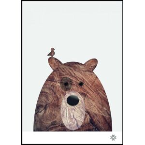 Bildverkstad Wood bear Poster (30x40 cm)