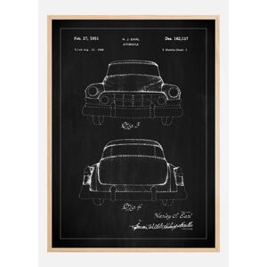 Bildverkstad Dessin de brevet - Cadillac II - Noir Poster (21x29,7 cm (A4))