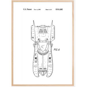 Bildverkstad Dessin de brevet - Batman - Batmobile 1990 IIII Poster (21x29,7 cm (A4))