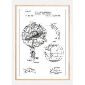 Bildverkstad Dessin de brevet - Modele astronomique - Blanc Poster (40x50 cm)
