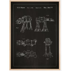 Bildverkstad Dessin de brevet - Star Wars - Walker - Noir Poster (50x70 cm)