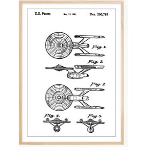 Bildverkstad Dessin de brevet - Star Trek - USS Enterprise - Poster (40x50 cm)