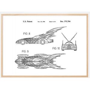 Bildverkstad Dessin de brevet - Batman - Batmobile 1996 IIII Poster (40x50 cm)