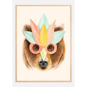 Bildverkstad Bear Paper Mask Poster (50x70 cm)
