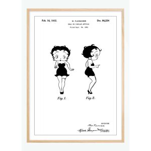 Bildverkstad Dessin de brevet - Betty Boop - Poster (70x100 cm)