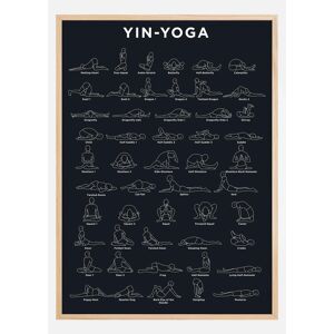 Bildverkstad Yoga - Navy Poster (21x29,7 cm (A4))