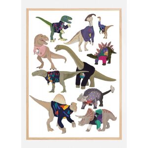 Bildverkstad Dinosaurs In 80s Jumpers Poster (60x90 cm) - Publicité