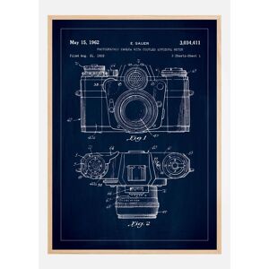 Bildverkstad Dessin de brevet - Camera I - Bleu Poster (21x29,7 cm (A4))