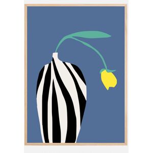 Bildverkstad Tulip In Zebra Striped Vase Poster (70x100 cm)