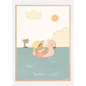 Bildverkstad Bear On Summer Beach Poster (50x70 cm)