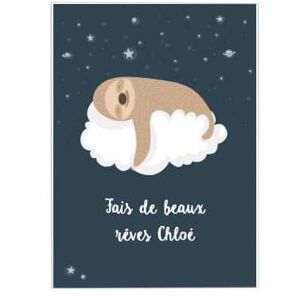 Cadeaux.com Affiche personnalisée bébé - Paresseux