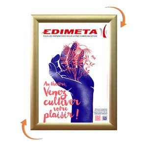 Edimeta Cadre Clic-Clac 60 x 80 cm DORE / GOLD - Publicité