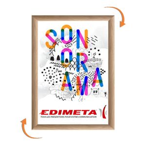 Edimeta Cadre Clic-Clac 60 x 80 cm BOIS HETRE - Publicité