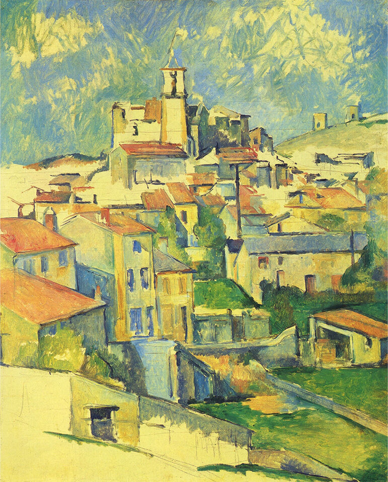 Legendarte Tableau impression sur toile Gardanne Paul Cézanne 80x100cm