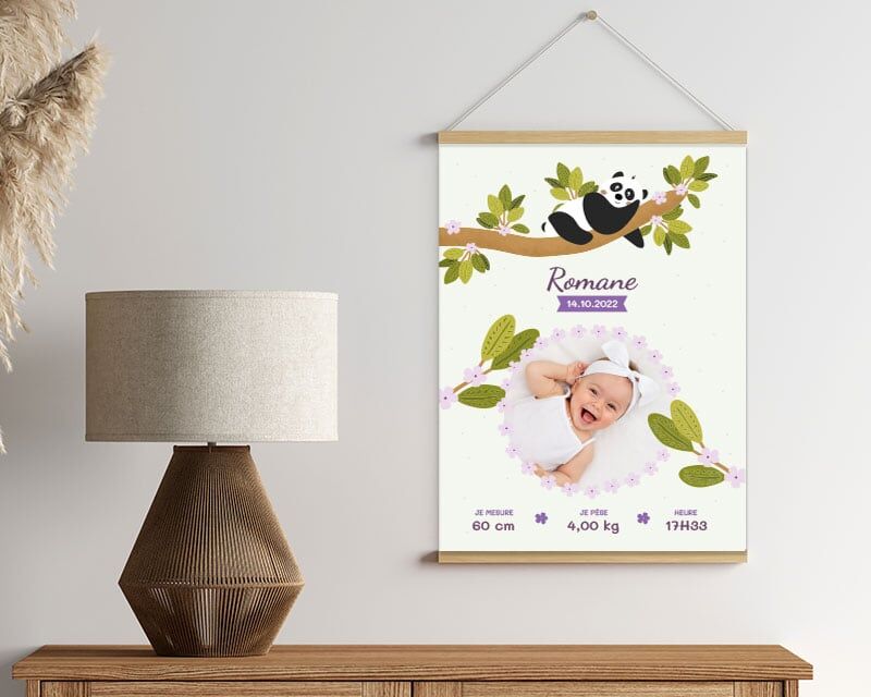 Cadeaux.com Affiche naissance personnalisée - Panda