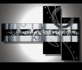 EVA JEKINS Tableau Triptyque Black & White