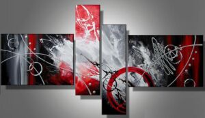 EVA JEKINS Tableaux design Noir rouge