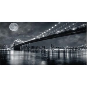 Inspire Stampa su tela Brooklyn Bridge At Night 180x80 cm