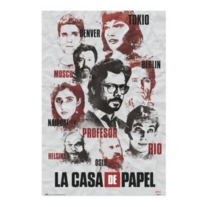 Leroy Merlin Poster la casa de Papel Personaggi 61x91.5 cm