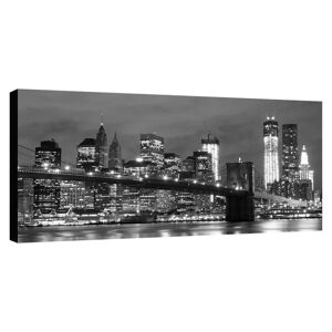 Inspire Stampa su tela Brooklyn bridge b&w 190x90 cm