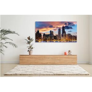 Inspire Stampa su tela New York skyline al tramonto 190x90 cm