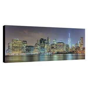 Inspire Stampa su tela New York skyline illuminato 190x90 cm
