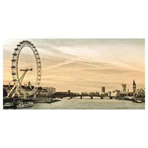 Inspire Stampa su tela London eye effetto seppia 190x90 cm