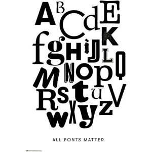 Leroy Merlin Poster All fonts matter 61x91.5 cm