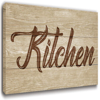 Inspire Quadro in legno Kitchen 20x50 cm