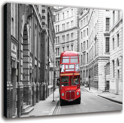 Inspire Quadro su tela Red Bus 90x135 cm