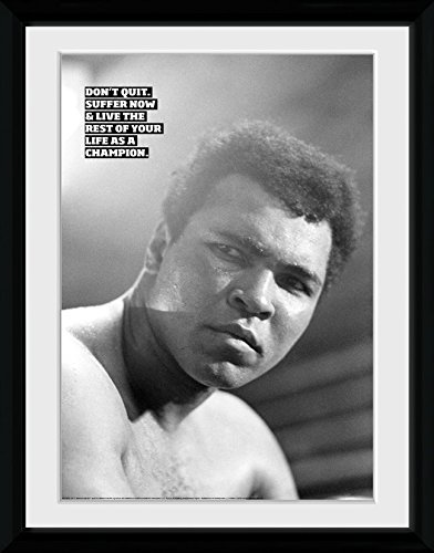 Stampa In Cornice 30x40 cm. Muhammad Ali. Don'T Quit