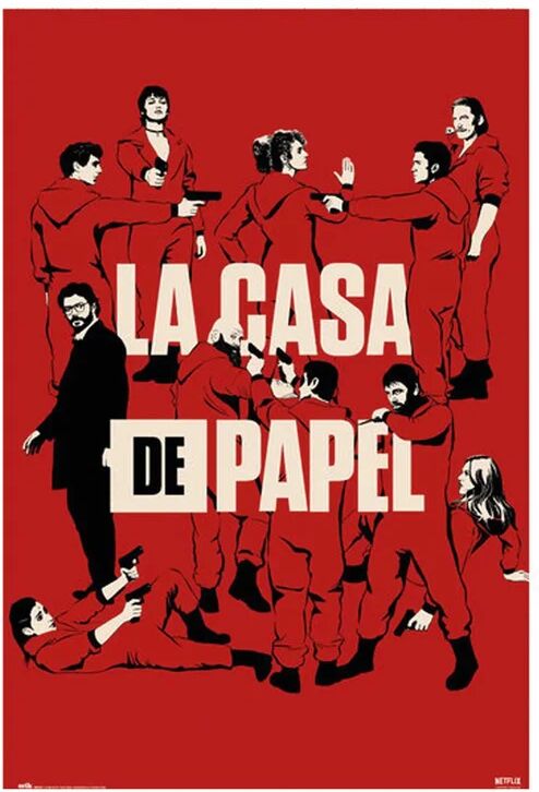 leroy merlin poster la casa de papel all char 61x91.5 cm