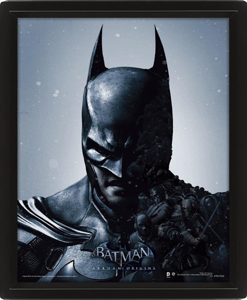Gadget Poster 3D Batman Arkham Origins Batman e Joker