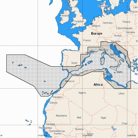 C - MAP Cartografia C-MAP 4D MAX con supporto SD/Micro SD Coste Europa sud-ovest 76