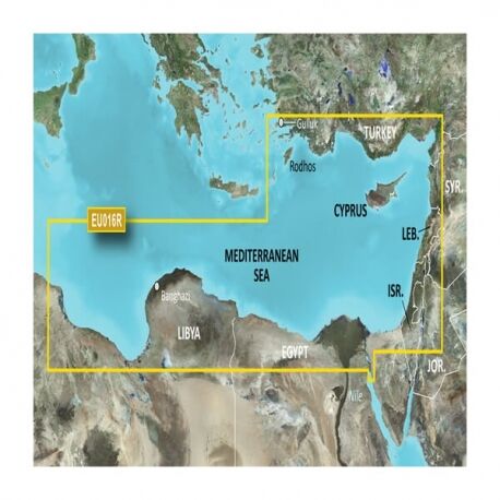 Garmin Cartografia BlueChart G3 con supporto SD/Micro SD Sud Est Mediterraneo HXEU016R