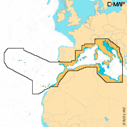 C - MAP Cartografia Reveal X Mediterraneo Occidentale Azzorre Canarie EMT706R