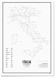 WIJCK. Italia - Wine Region print 50 x 70 cm - Wit