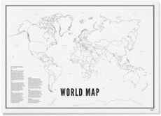 WIJCK. World Map print - Wit