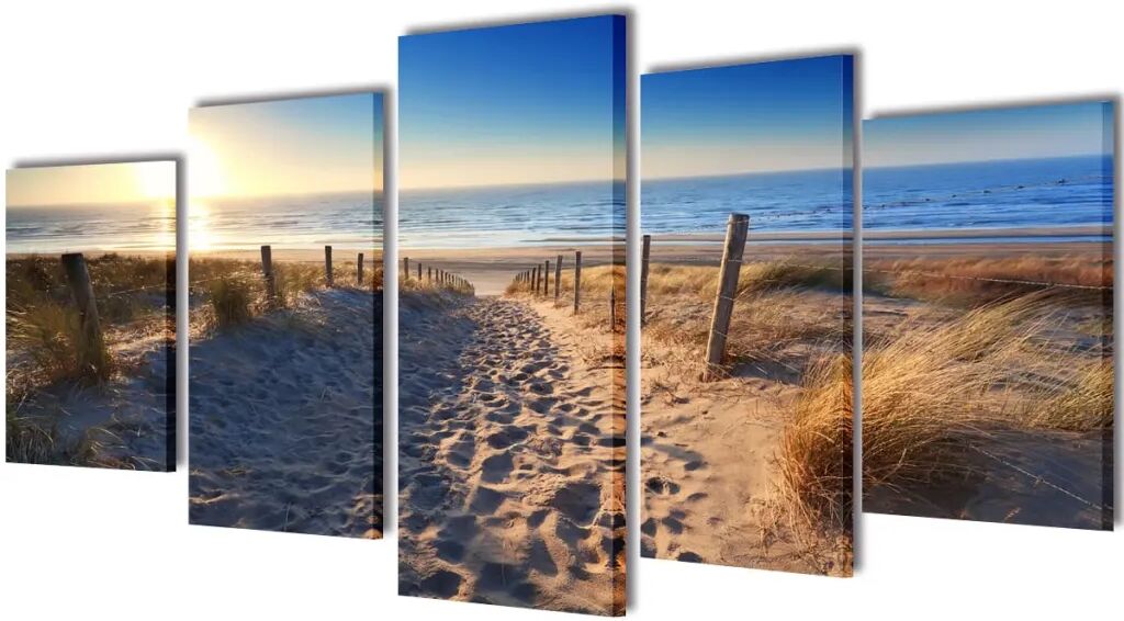 vidaXL Canvasdoeken zandstrand 100 x 50 cm