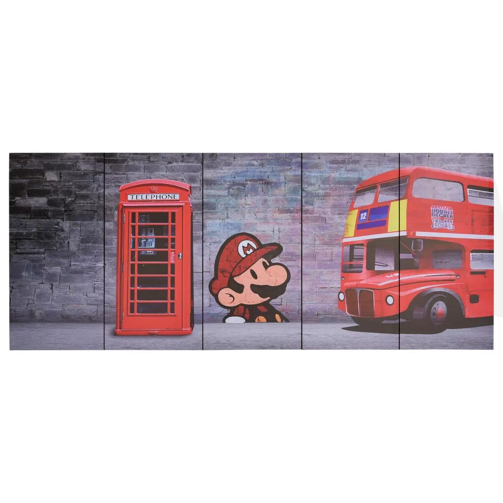 vidaXL Wandprintset Londen 150x60 cm canvas meerkleurig