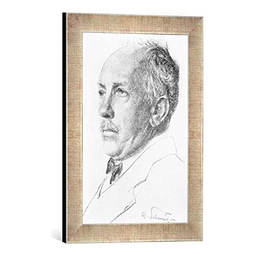 kunst für alle Ingelijste foto van onbekend "Richard Strauss (1864-1949) Duitse conductor and composer", kunstdruk in hoogwaardige handgemaakte fotolijst, 30x40 cm, zilver raya