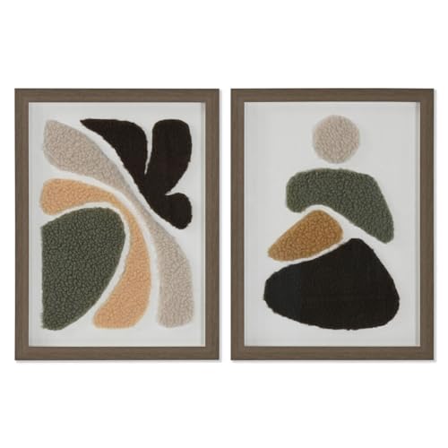 Home ESPRIT Abstract stedelijke afbeelding, 30 x 2,5 x 40 cm, 2 stuks