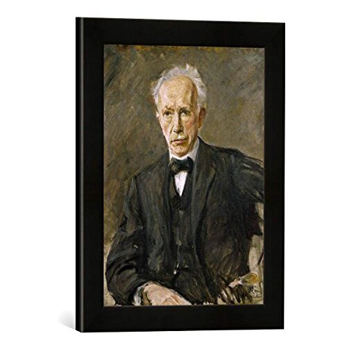 kunst für alle Ingelijste foto van Max Liebermann "Richard Strauss/Liebermann", kunstdruk in hoogwaardige handgemaakte fotolijst, 30x40 cm, mat zwart