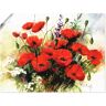 Artland Artprint Bloemen samenstelling III als artprint op linnen, poster, muursticker in verschillende maten rood 80 cm x 60 cm