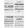 Artland Poster Waar de liefde woont 1-4 Poster, artprint, wandposter (4 stuks) grijs 29,7 cm x 42 cm