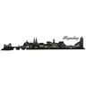 Wall-Art Wandfolie Beieren Skyline Regensburg 120 cm (1 stuk) zwart