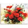 Artland Artprint Bloemen samenstelling III als artprint op linnen, poster, muursticker in verschillende maten rood 80 cm x 60 cm