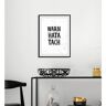 queence Wanddecoratie WARN HATA TACH (1 stuk) wit 40 cm x 50 cm